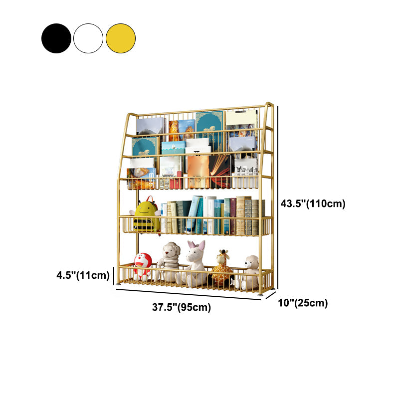 Office Closed Bookshelf Modern Metal Bookcase with Rectangle Shelves Clearhalo 'Bookcases' 'furn' 'furn_bookcases' 'Furniture' 'furniture_bookcases' 'Office Furniture' 4909625
