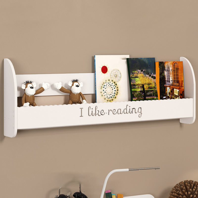 Modern Wall Mounted Bookcase Engineered Wood Bookshelf for Home Use 39.4"L x 4.3"W x 12.6"H White Clearhalo 'Bookcases' 'furn' 'furn_bookcases' 'Furniture' 'furniture_bookcases' 'Office Furniture' 4909630