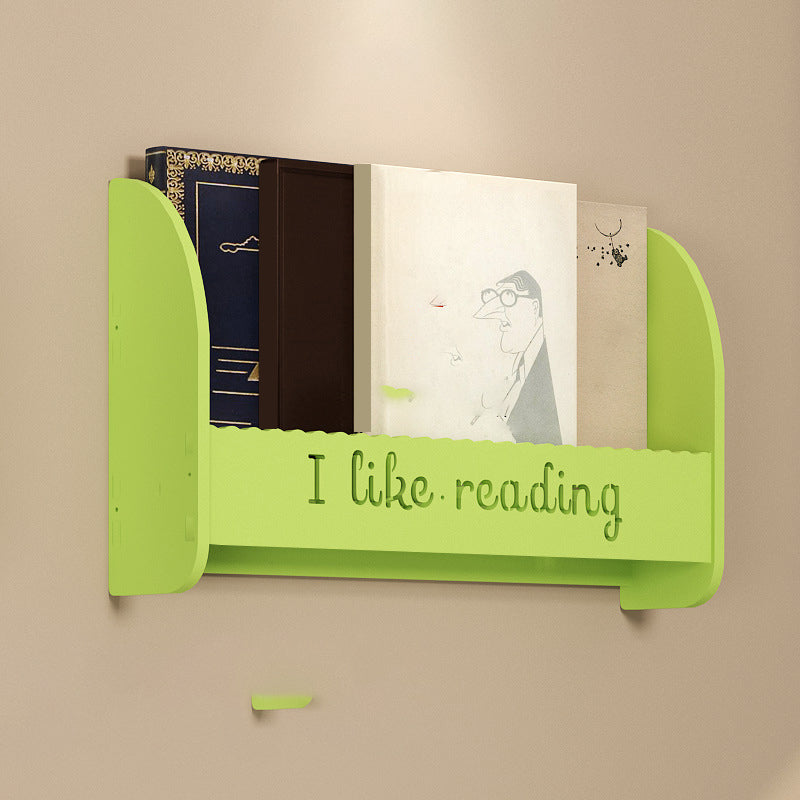 Modern Wall Mounted Bookcase Engineered Wood Bookshelf for Home Use 23.6"L x 4.3"W x 12.6"H Green Clearhalo 'Bookcases' 'furn' 'furn_bookcases' 'Furniture' 'furniture_bookcases' 'Office Furniture' 4909645