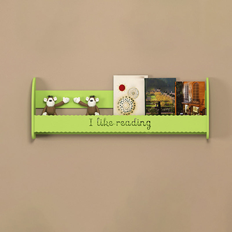 Modern Wall Mounted Bookcase Engineered Wood Bookshelf for Home Use 39.4"L x 4.3"W x 12.6"H Green Clearhalo 'Bookcases' 'furn' 'furn_bookcases' 'Furniture' 'furniture_bookcases' 'Office Furniture' 4909648