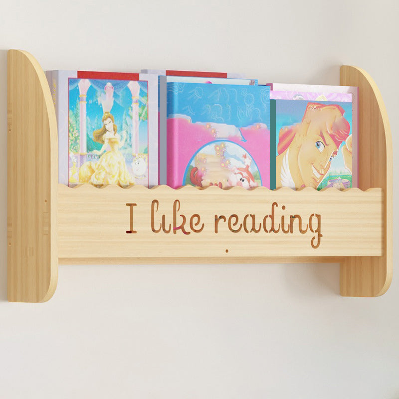 Modern Wall Mounted Bookcase Engineered Wood Bookshelf for Home Use 23.6"L x 4.3"W x 12.6"H Natural Clearhalo 'Bookcases' 'furn' 'furn_bookcases' 'Furniture' 'furniture_bookcases' 'Office Furniture' 4909649