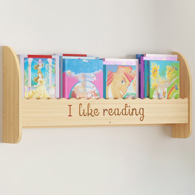 Modern Wall Mounted Bookcase Engineered Wood Bookshelf for Home Use 31.5"L x 4.3"W x 12.6"H Natural Clearhalo 'Bookcases' 'furn' 'furn_bookcases' 'Furniture' 'furniture_bookcases' 'Office Furniture' 4909650