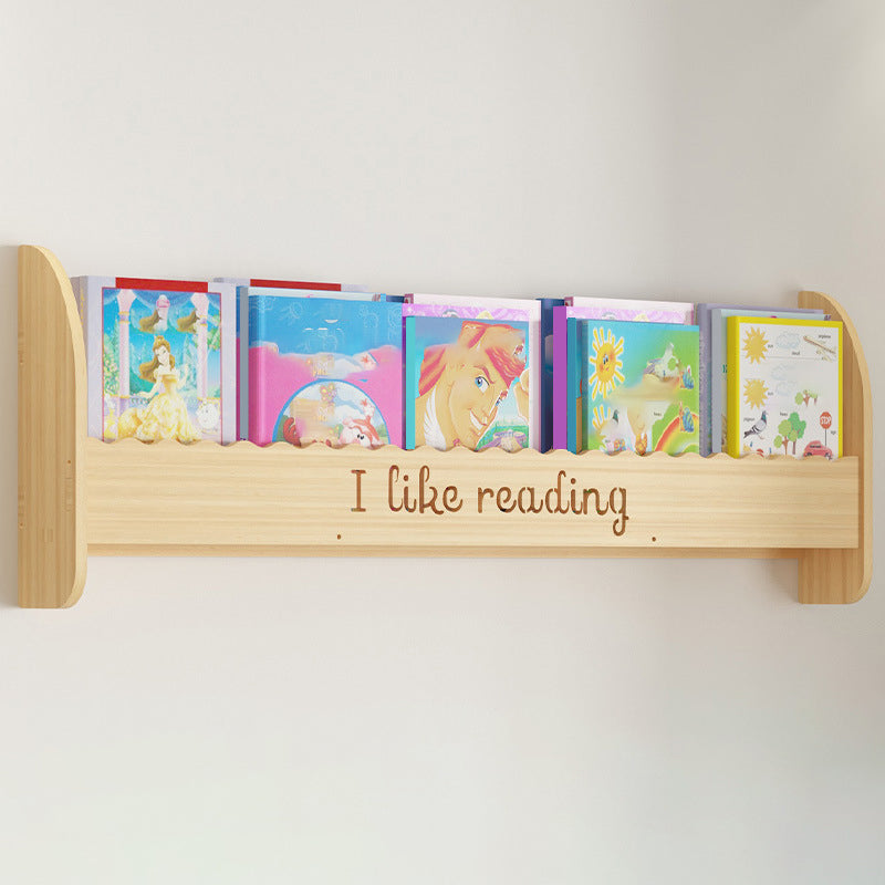 Modern Wall Mounted Bookcase Engineered Wood Bookshelf for Home Use 39.4"L x 4.3"W x 12.6"H Natural Clearhalo 'Bookcases' 'furn' 'furn_bookcases' 'Furniture' 'furniture_bookcases' 'Office Furniture' 4909651