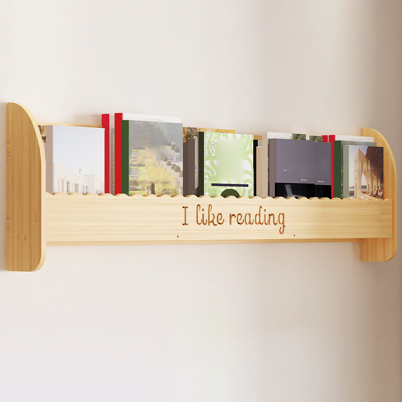 Modern Wall Mounted Bookcase Engineered Wood Bookshelf for Home Use 47.2"L x 4.3"W x 12.6"H Natural Clearhalo 'Bookcases' 'furn' 'furn_bookcases' 'Furniture' 'furniture_bookcases' 'Office Furniture' 4909652