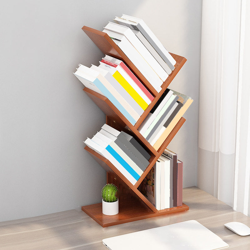 Contemporary Style Wood Bookcase Closed Back Bookshelf for Home Office Clearhalo 'Bookcases' 'Furniture' 'furniture_bookcases' 'Office Furniture' 4909672