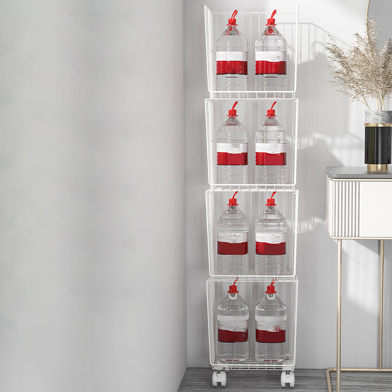 Modern Style Bookshelf Standard Closed Back Metal Bookcase for Home with Wheels Clearhalo 'Bookcases' 'furn' 'furn_bookcases' 'Furniture' 'furniture_bookcases' 'Office Furniture' 4909687