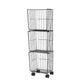 Modern Style Bookshelf Standard Closed Back Metal Bookcase for Home with Wheels 12.4"L x 9.4"W x 40.4"H Black Clearhalo 'Bookcases' 'furn' 'furn_bookcases' 'Furniture' 'furniture_bookcases' 'Office Furniture' 4909689