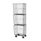 Modern Style Bookshelf Standard Closed Back Metal Bookcase for Home with Wheels Clearhalo 'Bookcases' 'furn' 'furn_bookcases' 'Furniture' 'furniture_bookcases' 'Office Furniture' 4909694