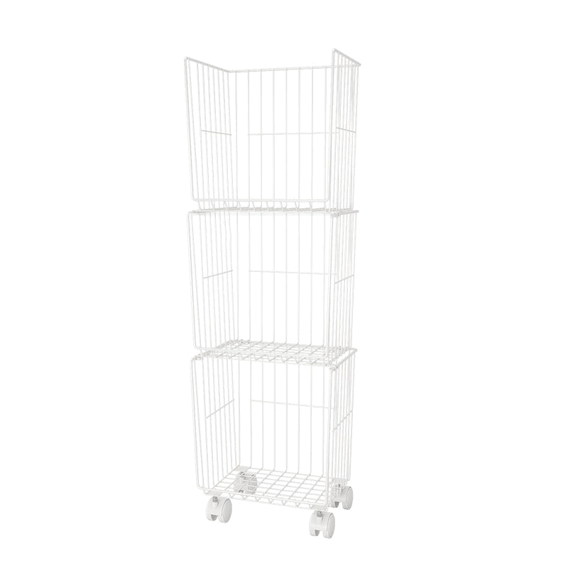 Modern Style Bookshelf Standard Closed Back Metal Bookcase for Home with Wheels 12.4"L x 9.4"W x 40.4"H White Clearhalo 'Bookcases' 'furn' 'furn_bookcases' 'Furniture' 'furniture_bookcases' 'Office Furniture' 4909697