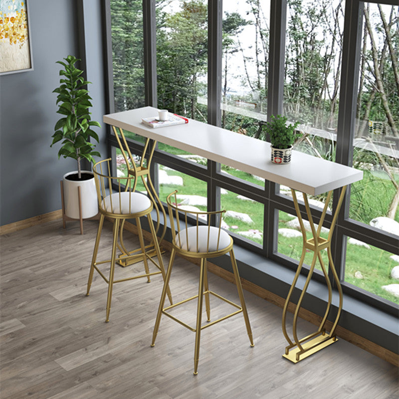 Modern Style Wood Top Counter Table 42-inch Height Table for Living Room White Without Chairs Clearhalo 'Bar Furniture' 'Bar Tables' 'bar_tables' 'furn' 'furn_bar_tables' 'Furniture' 'furniture_bar_tables' 'Kitchen & Dining Furniture' 4909713