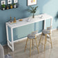 Modern Style Bar Table Stone Top 42-inch Height Pub Table for Dining Room 78.7"L x 15.7"W x 41.3"H White Without Chairs Clearhalo 'Bar Furniture' 'Bar Tables' 'bar_tables' 'furn' 'furn_bar_tables' 'Furniture' 'furniture_bar_tables' 'Kitchen & Dining Furniture' 4909791