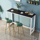 Modern Style Bar Table Stone Top 42-inch Height Pub Table for Dining Room 63"L x 15.7"W x 41.3"H Black Without Chairs Clearhalo 'Bar Furniture' 'Bar Tables' 'bar_tables' 'furn' 'furn_bar_tables' 'Furniture' 'furniture_bar_tables' 'Kitchen & Dining Furniture' 4909793