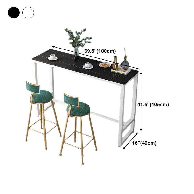 Modern Style Bar Table Stone Top 42-inch Height Pub Table for Dining Room Clearhalo 'Bar Furniture' 'Bar Tables' 'bar_tables' 'furn' 'furn_bar_tables' 'Furniture' 'furniture_bar_tables' 'Kitchen & Dining Furniture' 4909797