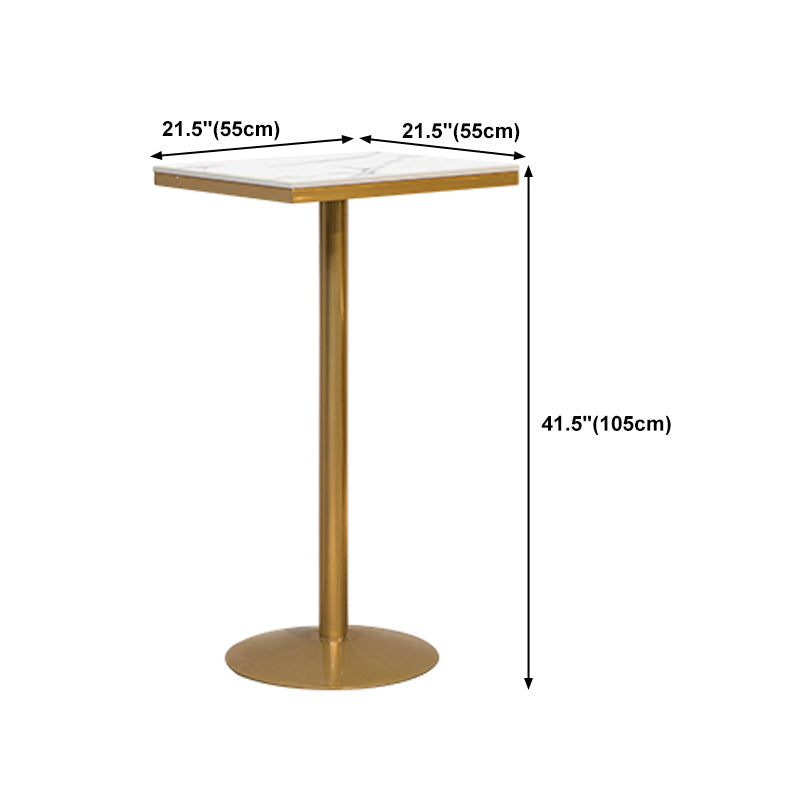 Nordic Style Bar Table Artificial Marble Pub Table for Restaurant Clearhalo 'Bar Furniture' 'Bar Tables' 'bar_tables' 'Furniture' 'furniture_bar_tables' 'Kitchen & Dining Furniture' 4909831
