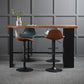 Modern Black Iron Bar Dining Table Rectangle Wood Indoor Bistro Table with Footrest 70.9"L x 19.7"W x 41.3"H Without Chairs Clearhalo 'Bar Furniture' 'Bar Tables' 'bar_tables' 'furn' 'furn_bar_tables' 'Furniture' 'furniture_bar_tables' 'Kitchen & Dining Furniture' 4909907