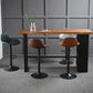 Modern Black Iron Bar Dining Table Rectangle Wood Indoor Bistro Table with Footrest Clearhalo 'Bar Furniture' 'Bar Tables' 'bar_tables' 'furn' 'furn_bar_tables' 'Furniture' 'furniture_bar_tables' 'Kitchen & Dining Furniture' 4909915