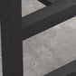 Modern Rectangle Iron Bar Dining Table Stone Top Indoor Bistro Table with Footrest Clearhalo 'Bar Furniture' 'Bar Tables' 'bar_tables' 'furn' 'furn_bar_tables' 'Furniture' 'furniture_bar_tables' 'Kitchen & Dining Furniture' 4909932