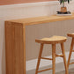 Modern Pine Wood Bar Dining Table Rectangle Indoor Bistro Table with Shelf Clearhalo 'Bar Furniture' 'Bar Tables' 'bar_tables' 'furn' 'furn_bar_tables' 'Furniture' 'furniture_bar_tables' 'Kitchen & Dining Furniture' 4909944