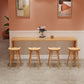 Modern Pine Wood Bar Dining Table Rectangle Indoor Bistro Table with Shelf Clearhalo 'Bar Furniture' 'Bar Tables' 'bar_tables' 'furn' 'furn_bar_tables' 'Furniture' 'furniture_bar_tables' 'Kitchen & Dining Furniture' 4909947