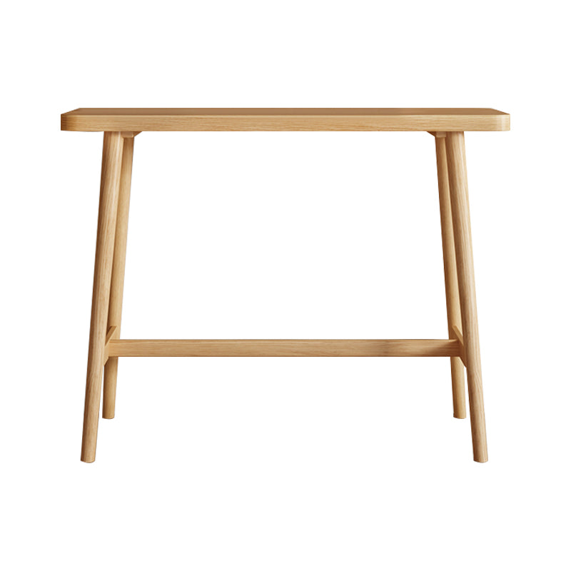 Modern Pine Wood Bar Dining Table Rectangle Indoor Bistro Table with Footrest Without Chairs Clearhalo 'Bar Furniture' 'Bar Tables' 'bar_tables' 'furn' 'furn_bar_tables' 'Furniture' 'furniture_bar_tables' 'Kitchen & Dining Furniture' 4910030