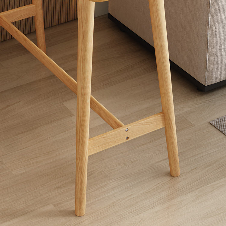 Modern Pine Wood Bar Dining Table Rectangle Indoor Bistro Table with Footrest Clearhalo 'Bar Furniture' 'Bar Tables' 'bar_tables' 'furn' 'furn_bar_tables' 'Furniture' 'furniture_bar_tables' 'Kitchen & Dining Furniture' 4910032