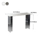 Modern Acrylic Bar Dining Table with Stone Top Rectangle Indoor Bistro Table Clearhalo 'Bar Furniture' 'Bar Tables' 'bar_tables' 'furn' 'furn_bar_tables' 'Furniture' 'furniture_bar_tables' 'Kitchen & Dining Furniture' 4910082