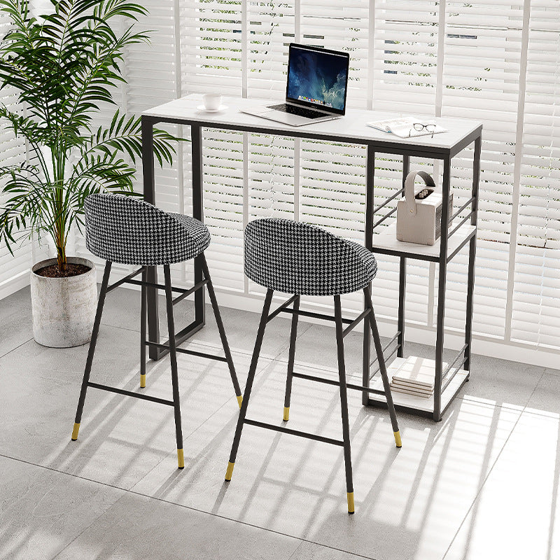 Modern Style Rectangle Sintered Stone Table Bar Counter Table for Home Clearhalo 'Bar Furniture' 'Bar Tables' 'bar_tables' 'furn' 'furn_bar_tables' 'Furniture' 'furniture_bar_tables' 'Kitchen & Dining Furniture' 4910119