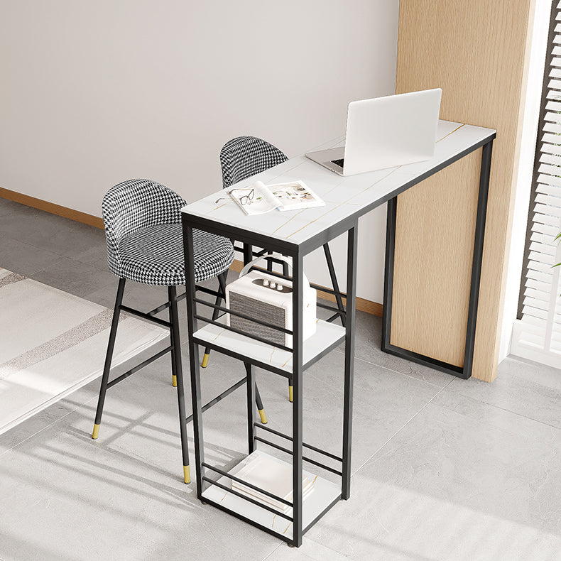 Modern Style Rectangle Sintered Stone Table Bar Counter Table for Home Clearhalo 'Bar Furniture' 'Bar Tables' 'bar_tables' 'furn' 'furn_bar_tables' 'Furniture' 'furniture_bar_tables' 'Kitchen & Dining Furniture' 4910120