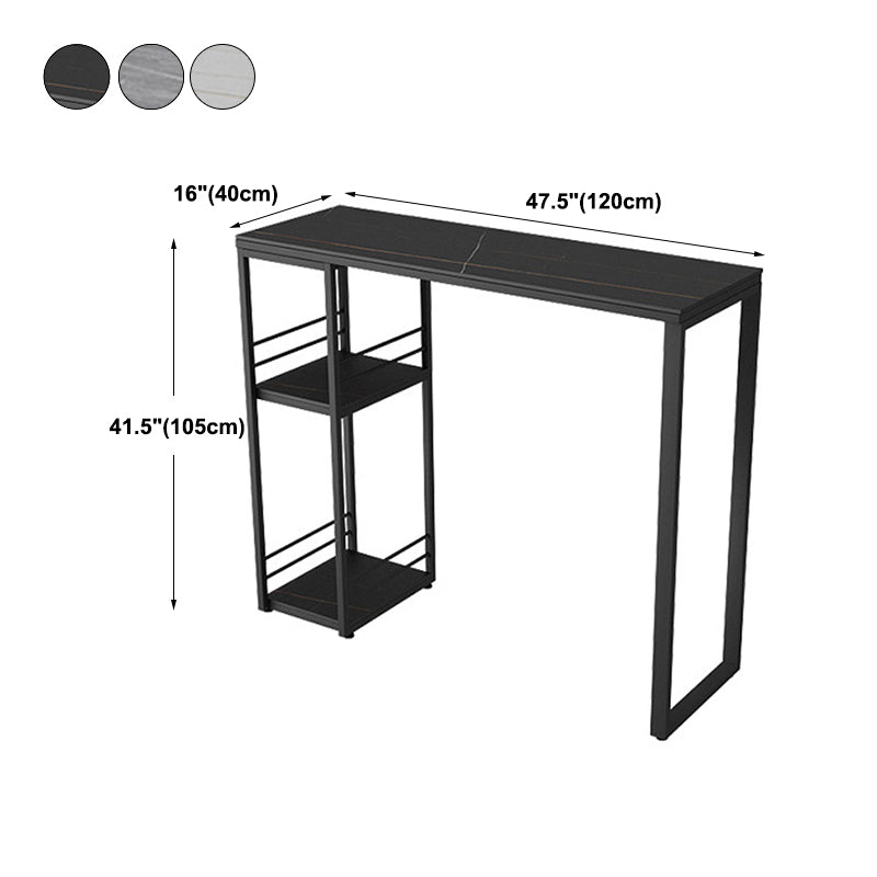 Modern Style Rectangle Sintered Stone Table Bar Counter Table for Home Clearhalo 'Bar Furniture' 'Bar Tables' 'bar_tables' 'furn' 'furn_bar_tables' 'Furniture' 'furniture_bar_tables' 'Kitchen & Dining Furniture' 4910121