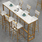 Nordic Style Rectangle Sintered Stone Table Bar Counter Table for Home 86.6"L x 15.7"W x 41.3"H Without Chairs Clearhalo 'Bar Furniture' 'Bar Tables' 'bar_tables' 'furn' 'furn_bar_tables' 'Furniture' 'furniture_bar_tables' 'Kitchen & Dining Furniture' 4910124