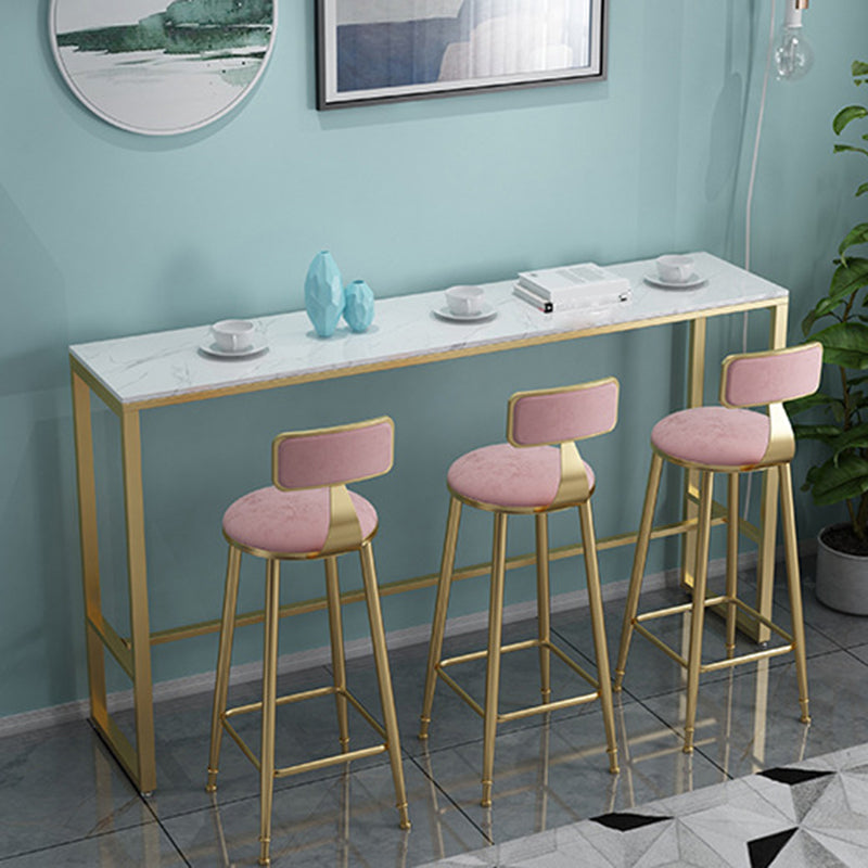 Nordic Style Sintered Stone Table Bar Counter Table for Home 63"L x 17.7"W x 41.3"H Without Chairs Clearhalo 'Bar Furniture' 'Bar Tables' 'bar_tables' 'furn' 'furn_bar_tables' 'Furniture' 'furniture_bar_tables' 'Kitchen & Dining Furniture' 4910149