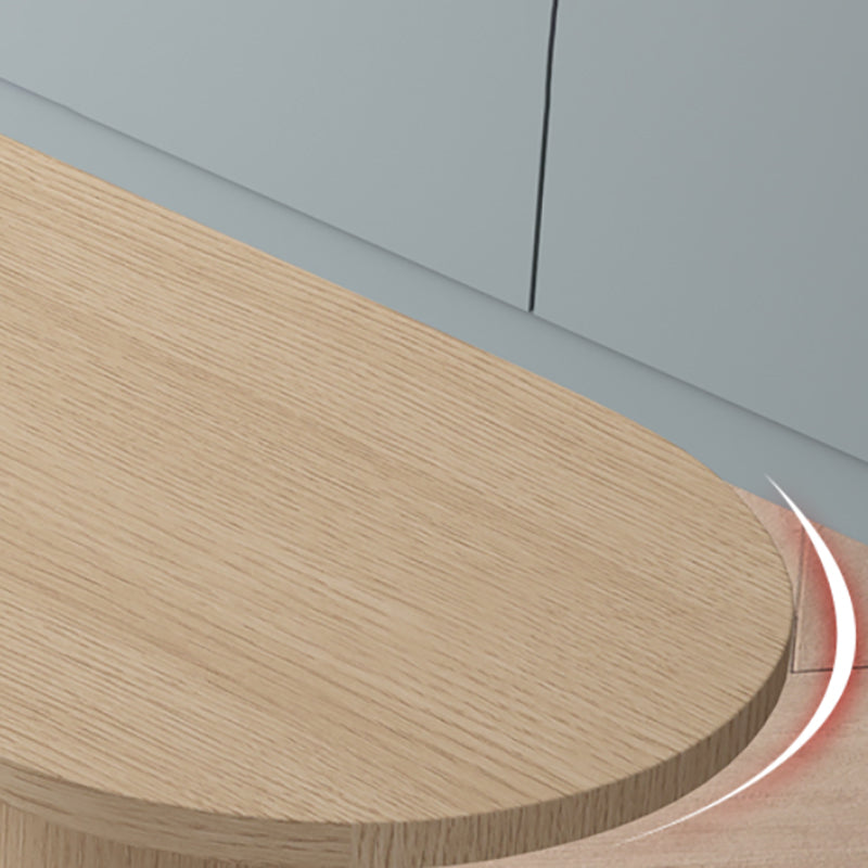 Ash Wood Bar Dining Table Modern Oval Bar Table with Double Pedestal for Dining Room Clearhalo 'Bar Furniture' 'Bar Tables' 'bar_tables' 'furn' 'furn_bar_tables' 'Furniture' 'furniture_bar_tables' 'Kitchen & Dining Furniture' 4910190
