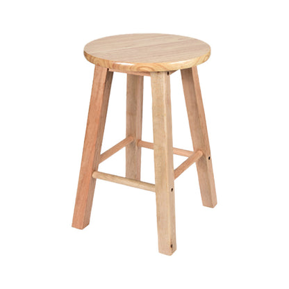 Modern Armless Backless Counter Stool Oak Wood Kitchen Bar Stool with Seat and Pedal 1 Piece Short Stool(18"H) Clearhalo 'Bar Furniture' 'Bar Stools' 'bar_stools' 'furn' 'furn_bar_stools' 'Furniture' 'furniture_bar_stools' 'Kitchen & Dining Furniture' 4910198