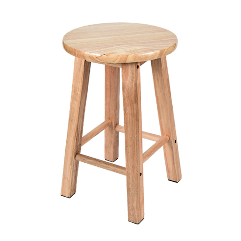 Modern Armless Backless Counter Stool Oak Wood Kitchen Bar Stool with Seat and Pedal 1 Piece Short Stool(20"H) Clearhalo 'Bar Furniture' 'Bar Stools' 'bar_stools' 'furn' 'furn_bar_stools' 'Furniture' 'furniture_bar_stools' 'Kitchen & Dining Furniture' 4910204