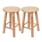 Modern Armless Backless Counter Stool Oak Wood Kitchen Bar Stool with Seat and Pedal 2 Piece Set Short Stool(20"H) Clearhalo 'Bar Furniture' 'Bar Stools' 'bar_stools' 'furn' 'furn_bar_stools' 'Furniture' 'furniture_bar_stools' 'Kitchen & Dining Furniture' 4910205