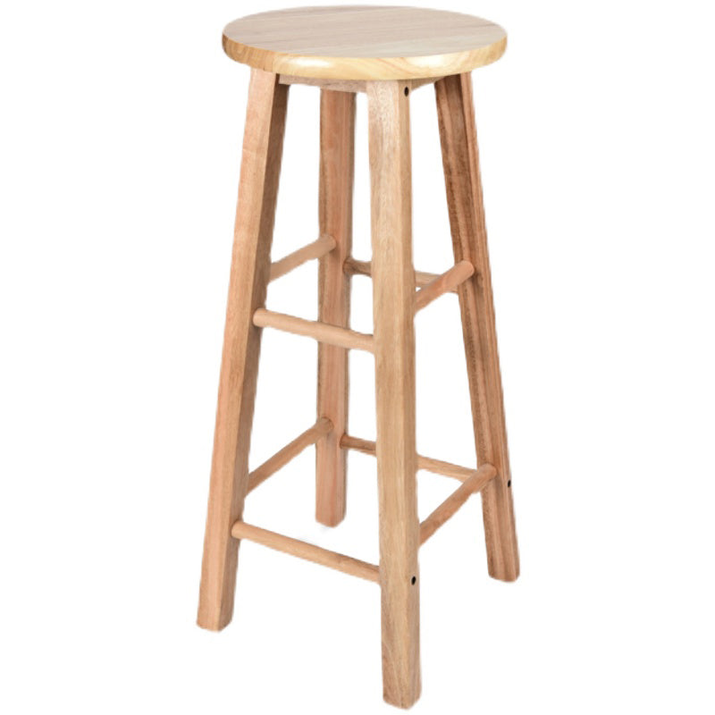 Modern Armless Backless Counter Stool Oak Wood Kitchen Bar Stool with Seat and Pedal Clearhalo 'Bar Furniture' 'Bar Stools' 'bar_stools' 'furn' 'furn_bar_stools' 'Furniture' 'furniture_bar_stools' 'Kitchen & Dining Furniture' 4910206