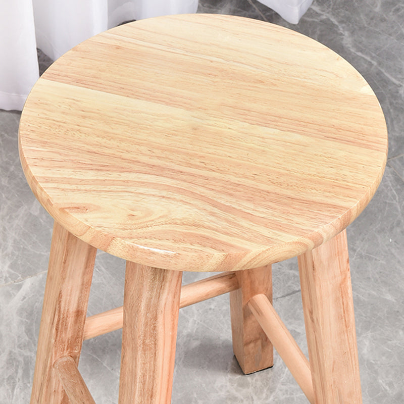 Modern Armless Backless Counter Stool Oak Wood Kitchen Bar Stool with Seat and Pedal Clearhalo 'Bar Furniture' 'Bar Stools' 'bar_stools' 'furn' 'furn_bar_stools' 'Furniture' 'furniture_bar_stools' 'Kitchen & Dining Furniture' 4910211