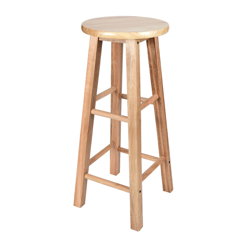 Modern Armless Backless Counter Stool Oak Wood Kitchen Bar Stool with Seat and Pedal 1 Piece Bar Stool (28" H) Clearhalo 'Bar Furniture' 'Bar Stools' 'bar_stools' 'furn' 'furn_bar_stools' 'Furniture' 'furniture_bar_stools' 'Kitchen & Dining Furniture' 4910214