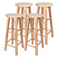 Modern Armless Backless Counter Stool Oak Wood Kitchen Bar Stool with Seat and Pedal 4 Piece Set Bar Stool (28" H) Clearhalo 'Bar Furniture' 'Bar Stools' 'bar_stools' 'furn' 'furn_bar_stools' 'Furniture' 'furniture_bar_stools' 'Kitchen & Dining Furniture' 4910216