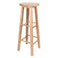 Modern Armless Backless Counter Stool Oak Wood Kitchen Bar Stool with Seat and Pedal 1 Piece Bar Stool(31"H) Clearhalo 'Bar Furniture' 'Bar Stools' 'bar_stools' 'furn' 'furn_bar_stools' 'Furniture' 'furniture_bar_stools' 'Kitchen & Dining Furniture' 4910217