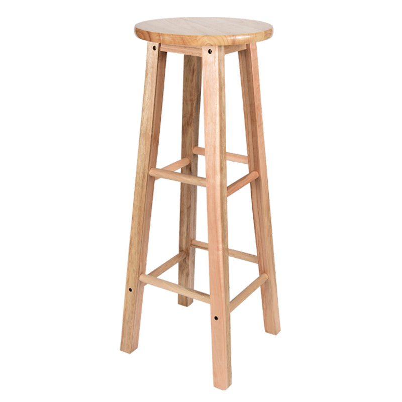 Modern Armless Backless Counter Stool Oak Wood Kitchen Bar Stool with Seat and Pedal 1 Piece Bar Stool(31"H) Clearhalo 'Bar Furniture' 'Bar Stools' 'bar_stools' 'furn' 'furn_bar_stools' 'Furniture' 'furniture_bar_stools' 'Kitchen & Dining Furniture' 4910217