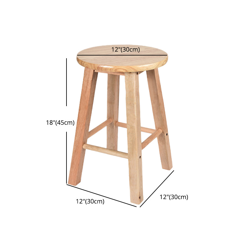Modern Armless Backless Counter Stool Oak Wood Kitchen Bar Stool with Seat and Pedal Clearhalo 'Bar Furniture' 'Bar Stools' 'bar_stools' 'furn' 'furn_bar_stools' 'Furniture' 'furniture_bar_stools' 'Kitchen & Dining Furniture' 4910220