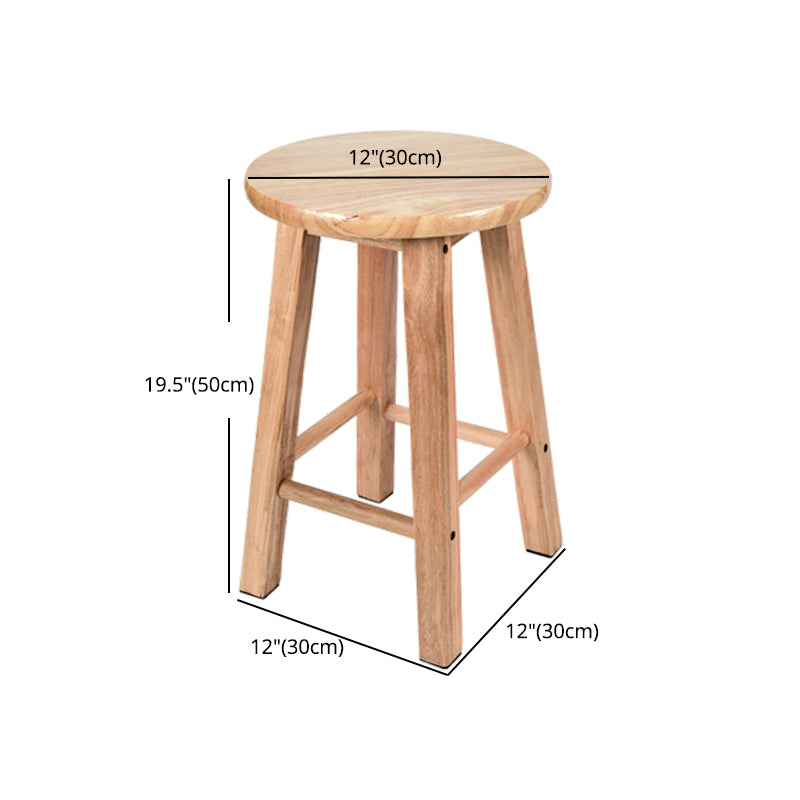 Modern Armless Backless Counter Stool Oak Wood Kitchen Bar Stool with Seat and Pedal Clearhalo 'Bar Furniture' 'Bar Stools' 'bar_stools' 'furn' 'furn_bar_stools' 'Furniture' 'furniture_bar_stools' 'Kitchen & Dining Furniture' 4910221