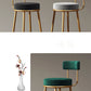 Nordic Armless Backrest Counter Stool Iron Kitchen Bar Stool with Velvet Cushion Clearhalo 'Bar Furniture' 'Bar Stools' 'bar_stools' 'furn' 'furn_bar_stools' 'Furniture' 'furniture_bar_stools' 'Kitchen & Dining Furniture' 4910253