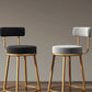 Nordic Armless Backrest Counter Stool Iron Dessert Shop Bar Stool with Cushion and Pedal Clearhalo 'Bar Furniture' 'Bar Stools' 'bar_stools' 'furn' 'furn_bar_stools' 'Furniture' 'furniture_bar_stools' 'Kitchen & Dining Furniture' 4910324