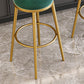 Nordic Armless Backrest Counter Stool Iron Kitchen Bar Stool with Velvet Cushion and Pedal Clearhalo 'Bar Furniture' 'Bar Stools' 'bar_stools' 'furn' 'furn_bar_stools' 'Furniture' 'furniture_bar_stools' 'Kitchen & Dining Furniture' 4910426