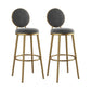 Nordic Armless Backrest Counter Stool Iron Kitchen Bar Stool with Velvet Cushion and Pedal Gray 2 Piece Set Clearhalo 'Bar Furniture' 'Bar Stools' 'bar_stools' 'furn' 'furn_bar_stools' 'Furniture' 'furniture_bar_stools' 'Kitchen & Dining Furniture' 4910442