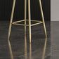 Nordic Armless Backrest Counter Stool Steel Cafe Bar Stool with Velvet Cushion and Pedal Clearhalo 'Bar Furniture' 'Bar Stools' 'bar_stools' 'furn' 'furn_bar_stools' 'Furniture' 'furniture_bar_stools' 'Kitchen & Dining Furniture' 4910484