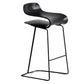 Scandinavian Matte Finish Plastic Barstool Footrest Coffee Shop Stool Black 1 Piece Counter Stool(26"H) Clearhalo 'Bar Furniture' 'Bar Stools' 'bar_stools' 'Furniture' 'furniture_bar_stools' 'Kitchen & Dining Furniture' 4910508