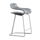 Scandinavian Matte Finish Plastic Barstool Footrest Coffee Shop Stool Grey 1 Piece Short Stool(22"H) Clearhalo 'Bar Furniture' 'Bar Stools' 'bar_stools' 'Furniture' 'furniture_bar_stools' 'Kitchen & Dining Furniture' 4910520